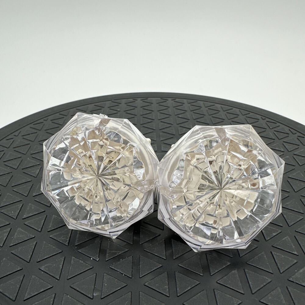 2 GE Snowflake Shape Night Light Clear w Wall Plug In General Electric